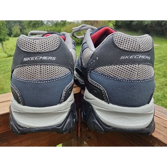 Skechers Mens After Burn Memory Foam 50125EWW Black Gray Shoes Sneakers Sz 10.5 - Picture 4 of 7